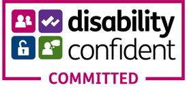 Black and Pink Disability Confident Scheme Badge